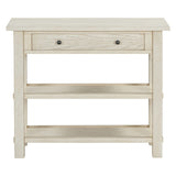 ZNTS TREXM Retro Console Table with Drawer and Two Sturdy Shelves for Entryway, Living Room N715P195561E