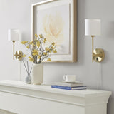Metal Wall Sconce with Cylinder Shade, Set of 2 B03595712