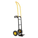HT1006BK-YL Hand Truck Dual Purpose 2 Wheel Dolly Cart and 4 Wheel Push Cart with Swivel Wheels 330 W227109388