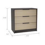 Kaia 3 Drawers Dresser, Superior Top -Black / Pine B20092020