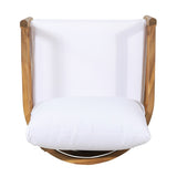 Outdoor Acacia Wood Patio Club Chair, Wood Patio Furniture,Waterproof Thick Cushion Deep Seating for 71518.00WHI