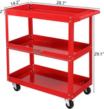 ZNTS Tool Cart on 3 Tier Rolling Mechanic Tool Cart, Heavy Duty Steel Utility Cart w/Lockable 46430127