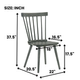 Rustic Farmhouse Dining Chairs, Solid Wood Side Chairs for Kitchen & Dining Room, Easy W2537P211108