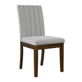 Upholstered Channel-back Dining Chair Set of 2 B035P262673