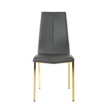 Modern PU seat dining chair Living room chair Upholstered chair, gold-plated metal legs design, W210P226025