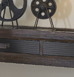 Two-Drawer Sofa Table, No Assembly Required, Two-Tone Finish B108P163821