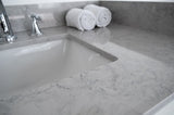 ZNTS Montary 43 inches bathroom stone vanity top calacatta gray engineered marble color with undermount W50935006