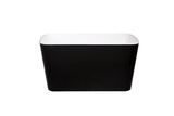 49'' Acrylic Freestanding Soaking Bathtub, Square-shape Japanese Soaking Hot Tub with Chrome W1573P210469