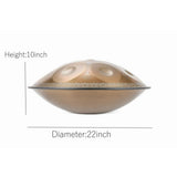 10 Notes Mandala Pattern Gold Handpan Drum Decorative Steel Percussion Instrument 49410007