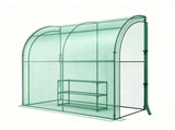 7 x 3.5 x 7 Feet Lean-To Walk-In Greenhouse with 3-Tier Shelves, Waterproof & Sun-Proof PE Wall 74278180