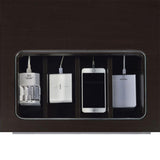 Connect-it Office Desk with Charging Station in Cappuccino B016P163683