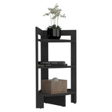Riga Corner 3-Tier Shelf Side Table 31.7" High , Sofa Table, End Table with Tray B200P235866
