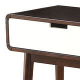 Espresso and White 2-drawer Sofa Table B062P181380