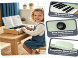 18-Key Wooden Kids Piano with Music Stand, Pastel Color Toddler Musical Toy, Educational Keyboard 73230329