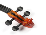 GV100 1/4 Acoustic Violin Case Bow Rosin Strings Tuner Shoulder Rest Natural 65307684