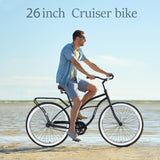 Single Speed Bicycles 26"Inch,Steel Frame, Wide Wheels for Stability, Rear Coaster Brakes,Multiple 58660422
