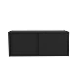 Note 32"W x 13" H Wall Cabinet with Sliding Doors , Wall Shelf, Storage Cabinet, Bedroom, Office, B070P238868