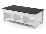 39.78 Inch Lift Top Coffee Table, Rectangle Lift Tabletop, Melamine Coated MDF, Hidden Storage & 3 88521535