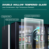 ORIKOOL 53 inch Beverage Refrigerators 3 Glass Door Back Bar, 480 Cans Cooler, Commercial Beer Wine W2095P162751