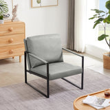 ZNTS Lounge, living room, office or the reception area PVC leather accent arm chair with Extra thick W135958342
