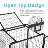 26 Inch Durable Cat Cage, Thickened Metal Wire Cat Enclosure Indoor with Double Doors, Lockable 17257751