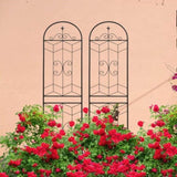 4 Pack Metal Garden Trellis 86.7" x 19.7" Rustproof Trellis for Climbing Plants Outdoor Flower W1586P268071
