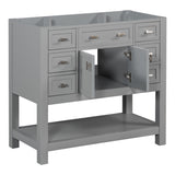 ZNTS 36'' Bathroom Vanity without Top Sink, Grey Cabinet only, Modern Bathroom Storage Cabinet with 2 33528632