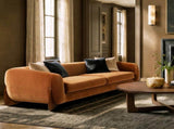 Alpine 90.5" Sherpa Sofa, Burnt Orange Performance Velvet B2719P606840