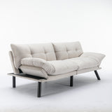 Cream Convertible Folding Modern sofa Bed W570124915