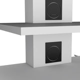 White Dual-Shelf Wall Floating Shelf B062P175185