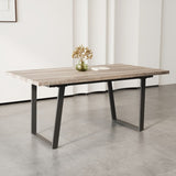 Simple and modern design, 6-person dining table, 62.9-inch rectangular wooden dining table, perfect W1727P241145