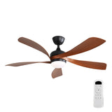52 Inch Indoor Ceiling Fan With 3 Color Dimmable 5 ABS Blades Remote Control Reversible DC Motor W882P294923