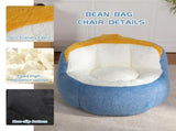 Oversized Bean Bag Chairs,Multicolor Faux Fur Couch Filled with Shredded Sponge,Large Lounger Sofa 52229130
