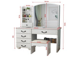 Fashion Vanity Desk with Mirror and Lights for Makeup, Vanity Mirror with Lights and Table Set with 27479800