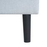 Queen Size Upholstered Platform Bed Frame with Modern Button Tufted Linen Fabric Headboard, No Box W311P197752