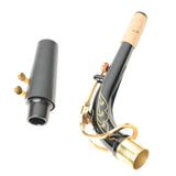 Be Brass Carving Pattern Pearl White Shell Button Saxophone with Strap Black 68095818