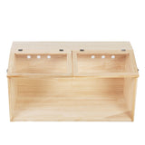 Middle Transparent Wooden Hamster Cage, Small Animal Habitat Hutch for Large Siberian W2181P156758