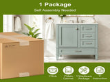 30" Bathroom Vanity, Modern Bathroom Cabinet with Sink Combo Set, Bathroom Storage Cabinet with 1 N729P370363F