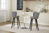 Countereight Bar Stools Set of 2, 360&deg Swivel Upholstered Barstools with Backs and Metal Legs, 26" W2725P252438