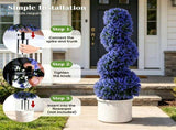 2 Pack Realistic Lifelike Faux Spiral Plant, All-Weather PE Artificial Flower Shrub for Indoor 91502657