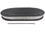 15" Oval Full Finned Black Aluminum Air Cleaner Filter Fits for SB & BB Chevy Ford 92093034