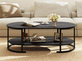 2-Tier Coffee Table with Metal Frame, 1005045 cm Robot Vacuum Friendly Accent Table, 88 lbs 39025537