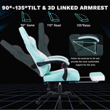Ergonomic Video Gamer Chairs,Computer Gaming Chairs with Massage Lumbar Support and footrest,Racing W2367P288680