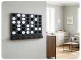 Black Large Wall-Mounted 4-to-Score Connect Four Game with Full Wall Mount Hardware, Fast Reset 51745029