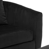 Velvet Accent Chair Set Barrel Chair with Ottoman Modern Club Chair Reading Armchair with Lumbar 57668253