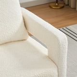 29.13" W Square Swivel Accent Chair, Modern Rotating Arm Chair with Open Back,360 Degree Rotation, W1852P211988