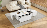U-Can 47.2''-72.7'' Extendable Table, Multi-Functional Table with High-Gloss Finish, N724P292070K