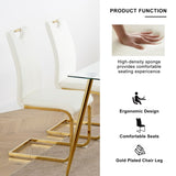 Modern dining table with PU cushion seat dining chair Living Room Chair Upholstered chair with W210P143670