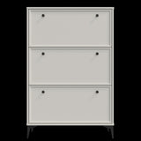 Modern and stylish white shoe cabinet with 3 flip drawers, entrance shoe narrow shoe rack W3166P268392