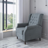 Redde Boo New Design Classic Dark Gray Waterproof Fabric Living Room Pull Button Sofa, High Back W118348061